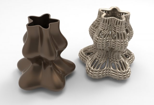 Vase Voronoi 3 3D Model .c4d .max .obj .3ds .fbx .stl .blend 
