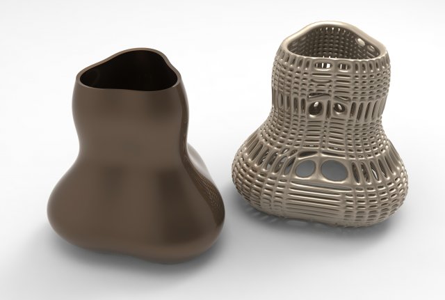 Vase Voronoi 4 3D Model .c4d .max .obj .3ds .fbx .stl .blend 
