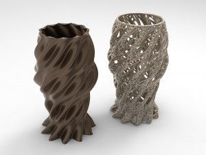 Vase Voronoi 5 Model 3D