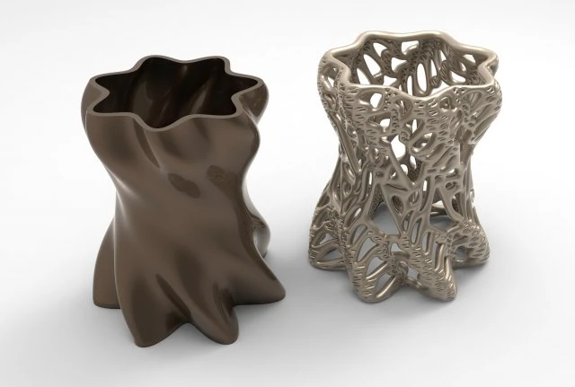 Vase Voronoi 6 3D Model .c4d .max .obj .3ds .fbx .stl .blend 