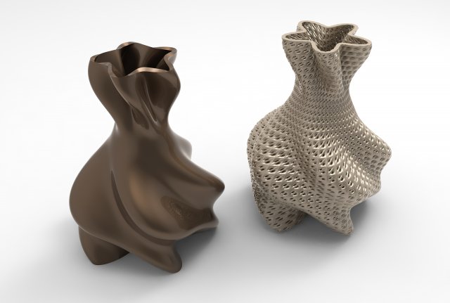 Vase Voronoi 7 3D Модель .c4d .max .obj .3ds .fbx .stl .blend 