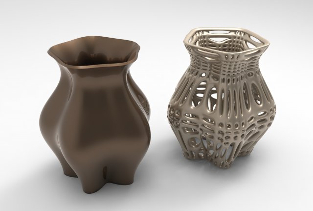 Vase Voronoi 8 3D Model .c4d .max .obj .3ds .fbx .stl .blend