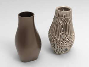 Vase Voronoi 10 Model 3D