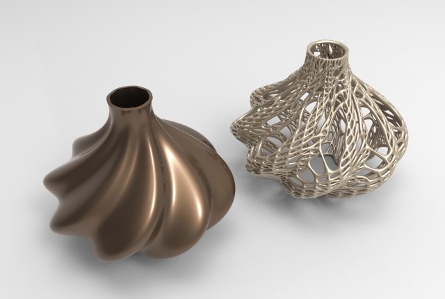 Vase Voronoi 11 3D Модель .c4d .max .obj .3ds .fbx .stl .blend 