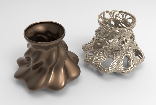 Vase Voronoi 12 Modelo 3D .c4d .max .obj .3ds .fbx .stl .blend 