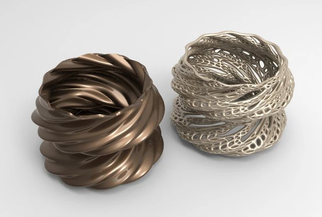 Vase Voronoi 15 3D Model .c4d .max .obj .3ds .fbx .stl .blend 