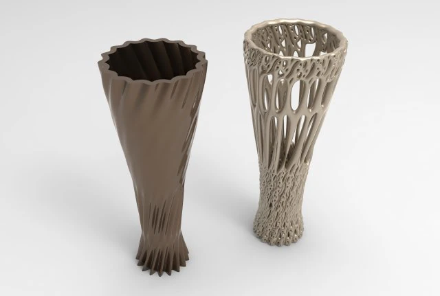 Vase Voronoi 17 3D Model .c4d .max .obj .3ds .fbx .stl .blend 