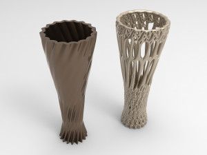 Vase Voronoi 17 Model 3D