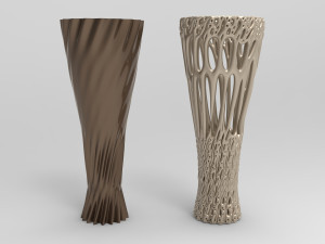 Vase Voronoi 17 Model 3D
