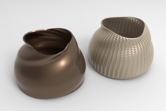 Vase Voronoi 19 3D Model .c4d .max .obj .3ds .fbx .stl .blend 