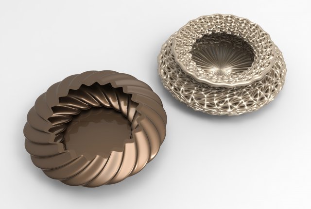 Vase Voronoi 27 3D Model .c4d .max .obj .3ds .fbx .stl .blend 