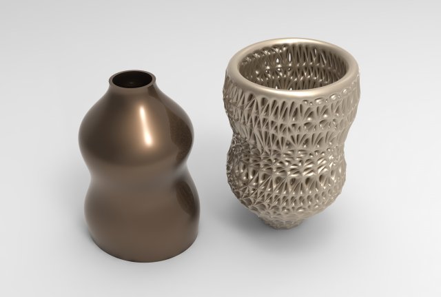 Vase Voronoi 33 3D Модель .c4d .max .obj .3ds .fbx .stl .blend 