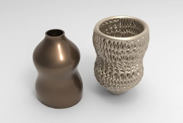 Vase Voronoi 33 3D Model .c4d .max .obj .3ds .fbx .stl .blend 