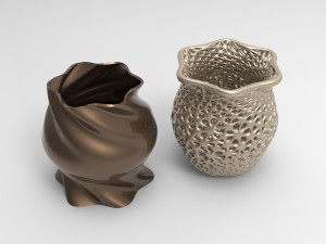 Vase Voronoi 36 Model 3D