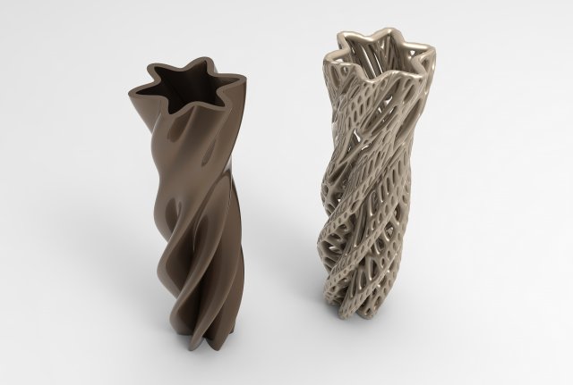 Vase Voronoi 37 3D Model .c4d .max .obj .3ds .fbx .stl .blend 