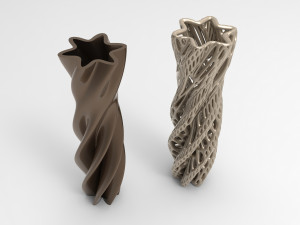 Vase Voronoi 37 Model 3D