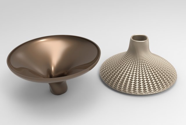Vase Voronoi 42 Model 3D .c4d .max .obj .3ds .fbx .stl .blend 