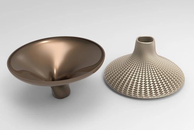 Vase Voronoi 42 3D Model .c4d .max .obj .3ds .fbx .stl .blend 