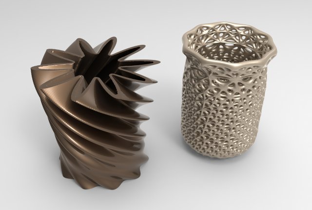 Vase Voronoi 44 3D Model .c4d .max .obj .3ds .fbx .stl .blend 