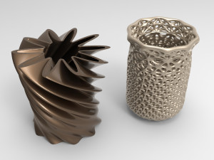 Vase Voronoi 44 Model 3D