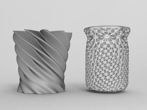 Vase Voronoi 44 3D Model
