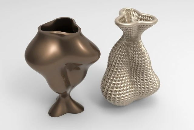 Vase Voronoi 46 3D Model .c4d .max .obj .3ds .fbx .stl .blend 