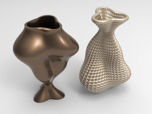 Vase Voronoi 46 Model 3D