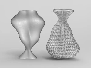 Vase Voronoi 46 3D Model