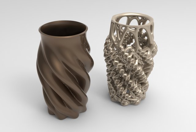 Vase Voronoi 53 3D Модель .c4d .max .obj .3ds .fbx .stl .blend 