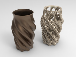 Vase Voronoi 53 Model 3D