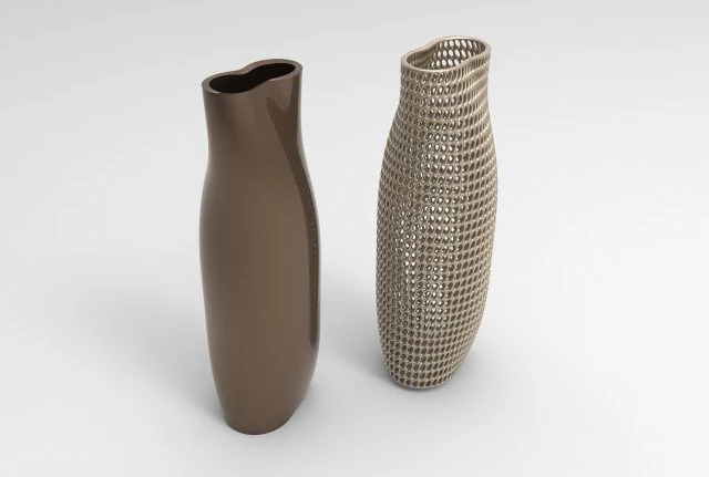 Vase Voronoi 54 3D Model .c4d .max .obj .3ds .fbx .stl .blend 