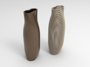Vase Voronoi 54 Model 3D