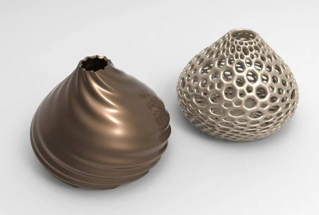 Vase Voronoi 56 3D Model .c4d .max .obj .3ds .fbx .stl .blend
