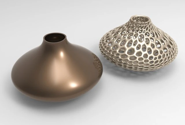Vase Voronoi 57 3D Model .c4d .max .obj .3ds .fbx .stl .blend 