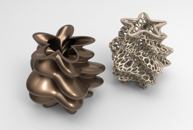 Vase Voronoi 59 3D Model .c4d .max .obj .3ds .fbx .stl .blend 