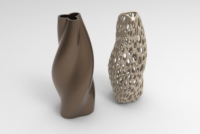 Vase Voronoi 63 3D Model .c4d .max .obj .3ds .fbx .stl .blend 