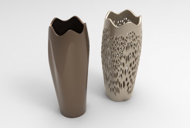 Vase Voronoi 66 3D Model .c4d .max .obj .3ds .fbx .stl .blend 
