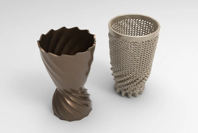 Vase Voronoi 67 3D Model .c4d .max .obj .3ds .fbx .stl .blend 