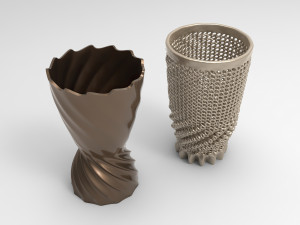 Vase Voronoi 67 Model 3D