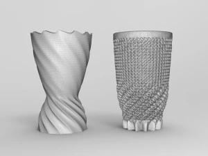 Vase Voronoi 67 3D Model