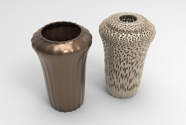 Vase Voronoi 70 3D Model .c4d .max .obj .3ds .fbx .stl .blend 