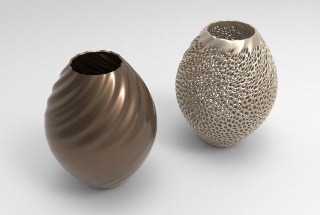 Vase Voronoi 74 3D Model .c4d .max .obj .3ds .fbx .stl .blend 