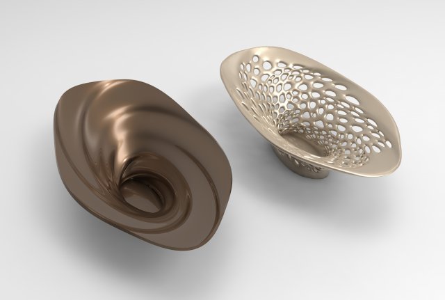 Vase Voronoi 75 3D Model .c4d .max .obj .3ds .fbx .stl .blend