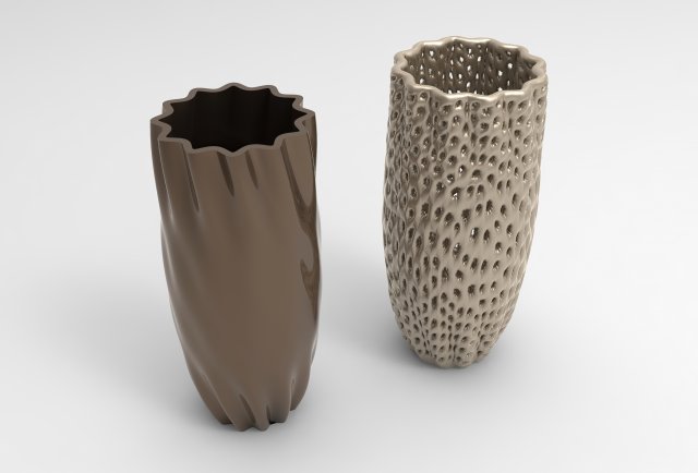 Vase Voronoi 83 3D Model .c4d .max .obj .3ds .fbx .stl .blend 
