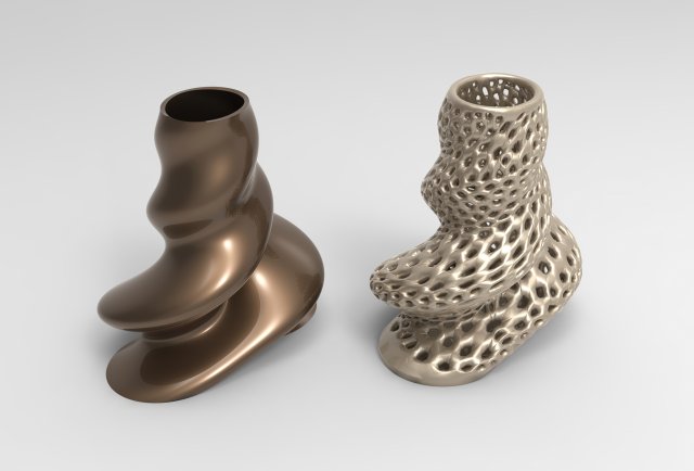 Vase Voronoi 85 3D Model .c4d .max .obj .3ds .fbx .stl .blend 