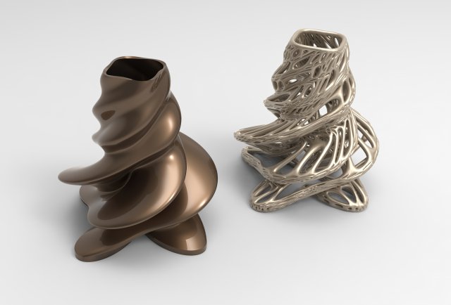 Vase Voronoi 86 3D Model .c4d .max .obj .3ds .fbx .stl .blend 