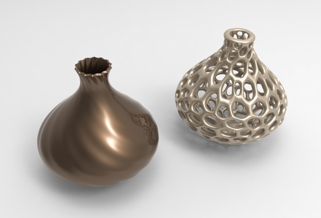 Vase Voronoi 97 3D Model .c4d .max .obj .3ds .fbx .stl .blend 