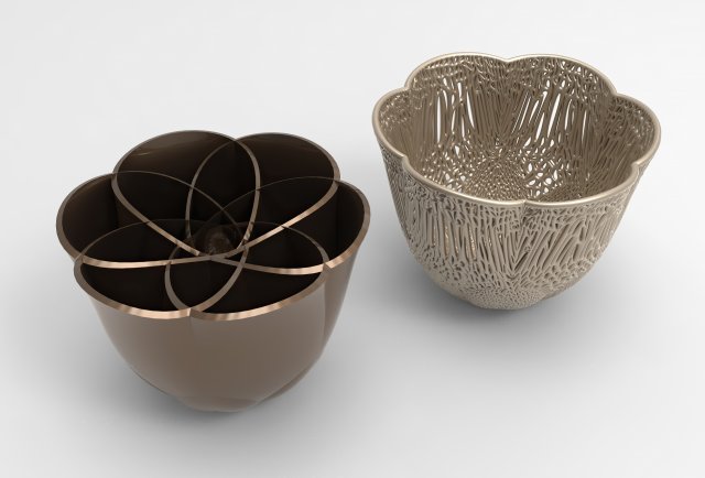 Vase Voronoi 99 3D Model .c4d .max .obj .3ds .fbx .stl .blend 