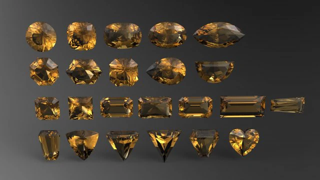 Diamonds 3D Print Model .c4d .max .obj .3ds .fbx .stl .blend