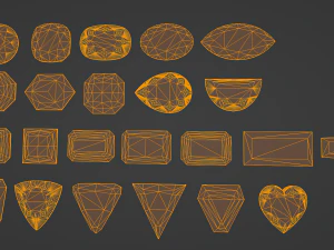 Diamonds 3D Print Model